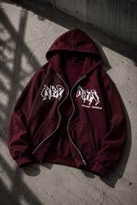 Sudaderas con Capucha para Hombre, Personalizadas con Logotipo y Estampado Frontal, de Algodón Premium, con Media Cremallera, para Eventos y Festivales de Música - Product Image 4