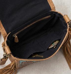 Handmade Western Genuine Leather Crossbody <b>Bag</b> Adjustable Strap Unisex Design Solid 2-2.9L Capacity Secure Zipper Outdoor Travel - Product Image 4