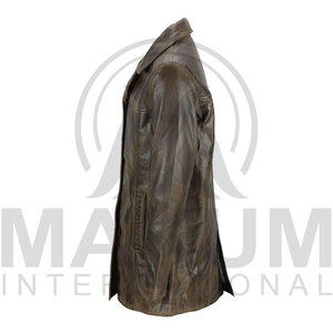 <b>Top</b> Selling Men's Casual <b>Leather</b> Long Coat Breathable Wind-Proof Sheep Fur <b>High</b> Quality Camel-Filled at Wholesale Price - Product Image 2