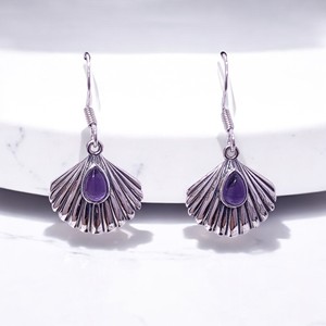 Boucles d'oreilles pendantes élégantes en argent sterling 925, design bohème tendance pour femmes, boucles d'oreilles pendantes stylées à prix de gros. - Product Image 2