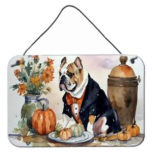 Nuevo Bulldog inglés otoño cocina pared colgante impresiones Multicolor aluminio Metal signo para decoración del hogar puerta Colgante placa para - Product Image 1