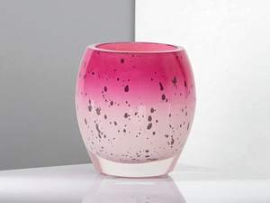 Ensemble d'accessoires de salle de bain en résine 5 pièces, fuchsia, moderne, distributeur de savon, porte-brosse à dents, poubelle et plus - Product Image 3