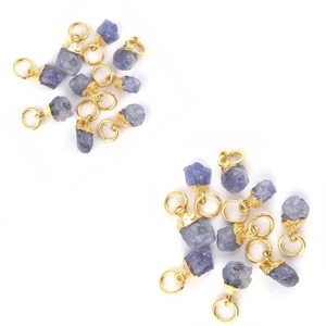 Raw Tanzanite Pendant 925 Sterling Silver Gold Vermeil Charm December Birthstone Single Bail Gemstone Jewelry Gift for Women - Product Image 1