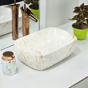 Stone Era Luxury Premium Marble Wash <b>Basin</b> Table Top Customized Design Durable and Eco-Friendly SE-65 for Bathroom Home Use - Product Image 1