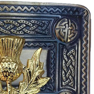 Suministro al por mayor: Hebilla de alta calidad con acabado antiguo y cardo dorado para cinturón celta, accesorios de vestir 2026 - Product Image 5