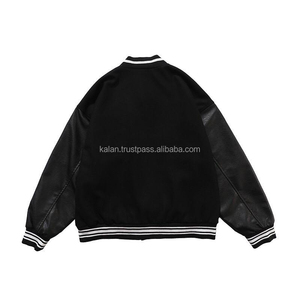 Veste universitaire personnalisée en laine vintage pour hommes, support K-VJ-169 lycée, mode hiver, coupe-vent respirant, patchs en chenille - Product Image 2