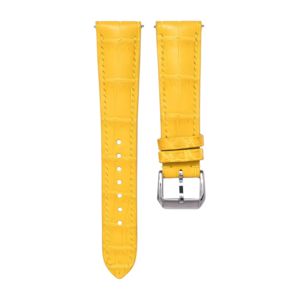 Bracelet de montre en cuir d'alligator véritable, grain naturel, pour montres de luxe, style technique et artistique, conçu pour le développement - Product Image 3