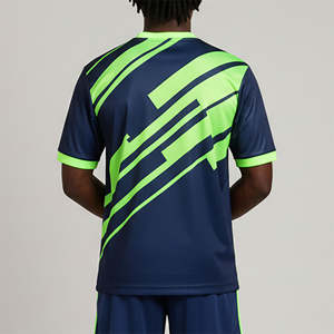 ชุดฟุตบอลทีม OEM แบบสั่งทำพิเศษ หมายเลขทีม หมายเลขฝึกซ้อม เสื้อฟุตบอลสั้นแบบกำหนดเอง เสื้อฟุตบอลผู้ชายสั่งทำพิเศษ 100% - Product Image 2