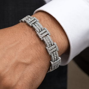 Premium Hip Hop Iced Out Diamond Chain <b>Bracelet</b> 10KT 14KT Gold VS1 VS2 H-I Color Heavy Luxury Statement Jewelry <b>Bracelet</b> - Product Image 5