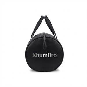 Sac de sport en nylon noir KhumBro, grande capacité, sac de voyage avec sangle réglable, fermeture éclair, durable, unisexe - Product Image 6