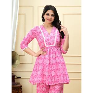 Traje Salwar de Algodón AARTI FASHION para Mujer, Ropa Casual Diaria, Blusa de Manga Tres Cuartos para Primavera/Verano - Product Image 1