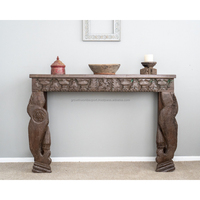 Mesa Consola de Madera Maciza con Tallado Tradicional para Sala de Estar y Oficina, Precio Económico 2025