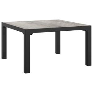 Table basse d'extérieur grise 21.7 "x 21.7" x 12.2 "DPC et acier - Product Image 2