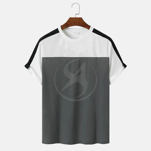Wholesale High Quality Customized Design Men's Regular Fit Short Sleeve Polyester/Cotton <b>Ringer</b> <b>T</b>-<b>shirt</b> Pocket Solid 180g Casual - Product Image 1