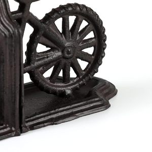 Sujetalibros Decorativos de Hierro con Forma de Bicicleta, Soporte de Libros de Metal Resistente, Sujetalibros Vintage con Diseño de Bicicleta para Estantes, Oficina, Hogar, Decoración de Biblioteca - Product Image 4