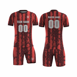 Ensemble de maillots et shorts de football personnalisés multicolores, respirants, à séchage rapide, 100% polyester, légers et écologiques, pour équipe personnalisée - Product Image 4