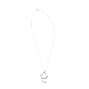 Collier en argent sterling AKA avec pendentif feuille de lierre sur chaîne câble de 18 pouces, bijoux de sororité pour femme, accessoire cadeau élégant - Product Image 3