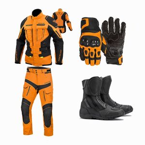 Ensemble veste et pantalon de moto vert fluorescent, imperméable, coupe-vent, respirant, anti-UV, ignifuge, manches longues - Product Image 4