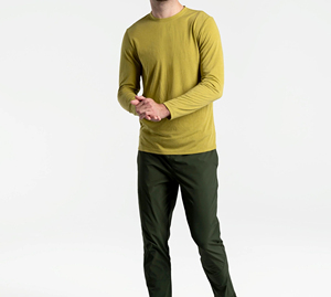 Camiseta Casual de Manga Larga para Hombre, Tela de Algodón, Estilo Urbano Informal, Ajuste Cómodo, Uso Diario, Camiseta de Manga Larga para Hombre - Product Image 4