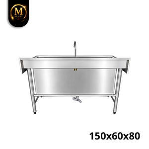 Évier simple en acier inoxydable de haute qualité, profond, épaisseur 0,8 mm, autoportant, équipement de lavage pour cuisine commerciale - Product Image 5