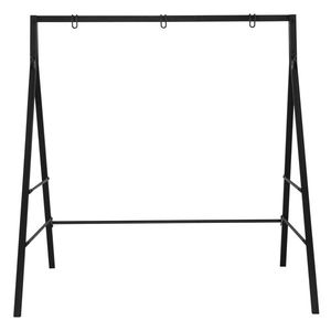 Black 200kg Iron <b>Swing</b> <b>Frame</b> 168*106*180cm Flat Top Square Tube Patio <b>Swings</b> Only <b>Frame</b> - Product Image 2