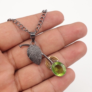 925 Sterling Silver Peridot Gemstone With Bezel Settings With Oval Shape Design Brass Handmade Jewelry Wholesale For Women Wear - Product Image 4