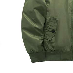 Blouson bomber tactique d'hiver pour homme, décontracté, en toile unie respirante, avec logo frontal et rembourrage en coton - Product Image 3