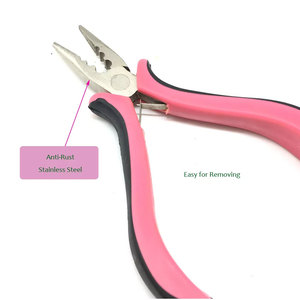 Mini alicates profesionales de 3 orificios para extensiones de cabello con micro anillos, herramienta aplicadora de precisión para cápsulas de cabello con pinzas de extensión - Product Image 4