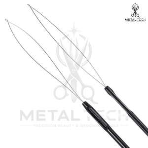 Custom Logo Stainless Steel Hair Extension Pulling Loop Needle Hook Tool For Micro <b>Beads</b> <b>Silicone</b> Rings Hair Styling Tools - Product Image 3