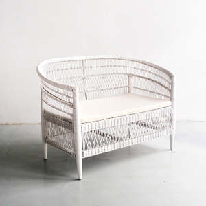 Sofá de Mimbre Negro de Diseño para Sala de Estar, Sofá Seccional de Ratán Hecho a Mano, Sofás, Sillones - Product Image 6