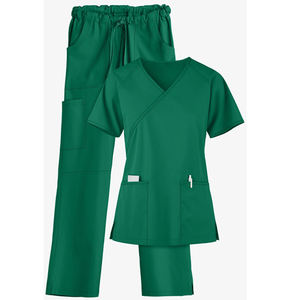 ชุดยูนิฟอร์มพยาบาลแบบใหม่ ราคาโรงงาน ขายส่ง ดีไซน์เรียบง่าย เอวยางยืดพร้อมเชือกผูก ทรงเข้ารูป ยืดหยุ่นได้ ชุดสครับสำหรับผู้หญิง - Product Image 2