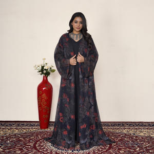 Abaya Premium con Lentejuelas y Capa Transparente, Silueta Elegante en Línea A, Modesta, para Oración, Eid, Fiestas y Eventos Nocturnos - Product Image 4