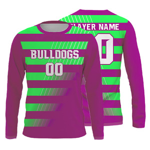 Camiseta Deportiva Personalizada de Manga Larga, Uniforme de Equipo, Transpirable, para Entrenamiento, Impresión por Sublimación, OEM, Venta al Por Mayor - Product Image 4