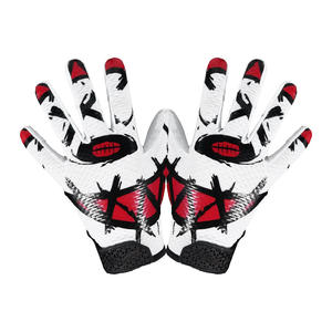 Gants de football américain professionnels personnalisés avec grip adhésif, paume antidérapante en silicone, pour entraînement et sport, pour adultes et jeunes. - Product Image 3