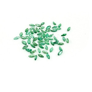 Émeraude naturelle zambienne calibrée, taille marquise 1,5x3mm, pierre précieuse naturelle à facettes, prête à l'emploi pour la création de bijoux. - Product Image 1
