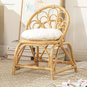 Fauteuil Paon en Rotin Naturel Tressé à la Main, Fauteuil d'Appoint en Rotin Naturel pour Salon, Chambre, Crèche, Sièges pour Enfants - Product Image 5