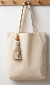 Cotton Tassel With Wooden Beads Minimalist Home Decor Hanging <b>Ornament</b> For Living Room Indoor Use - Product Image 2