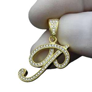 Colgante de Plata de Ley 925 de Lujo Premium con Letra K, Moissanita y Diamantes, Regalo de Cumpleaños - Product Image 3