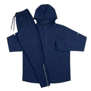 Ensemble survêtement coupe-vent léger pour homme, veste et pantalon personnalisés avec fermeture éclair, vente en gros - Product Image 5