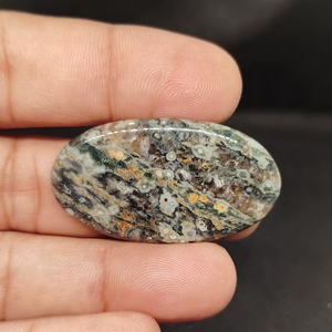 Cabochon en Jaspe Océanique Naturel de Haute Qualité, Pierres Précieuses Lisses Non Montées pour la Fabrication de Bijoux, Pierre de Guérison Faite à la Main, Personnalisable - Product Image 1