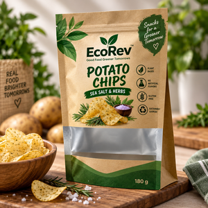 Sachet Doypack à fond plat avec fenêtre transparente et bec verseur, qualité alimentaire, pour l'emballage de chips, frites, café et autres aliments - Product Image 2