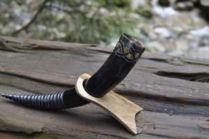 Corne à boire de luxe en corne de bœuf véritable, polie, style Viking, décoration en corne animale, provenance Inde - Product Image 6
