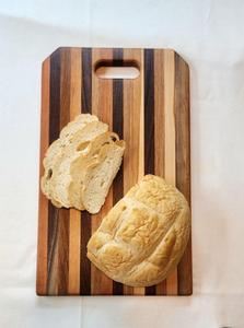 Planche à découper rectangulaire en bois naturel de qualité supérieure, durable, faite à la main, épaisseur 1,2 cm, passe au lave-vaisselle, pour légumes et fruits - Product Image 2