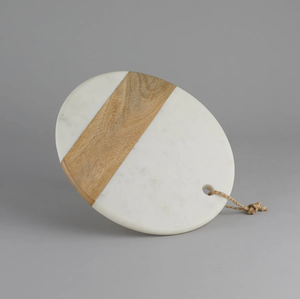Planche à découper en marbre et bois d'acacia, vente en gros d'usine, avec poignée en corde, accessoires de cuisine - Product Image 4