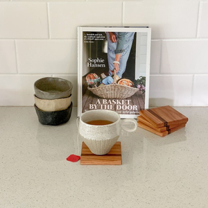 Handcrafted Two-Tone Square Oak Wooden <b>Coasters</b>. Premium Inlay Stripe Design <b>Drink</b> Mats And Pads <b>For</b> Coffee Mugs & Kitchen Decor - Product Image 6
