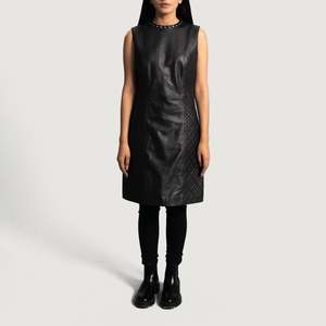 Manteau trench en cuir noir pour femme, élégant, long, veste d'extérieur, design élégant, qualité supérieure, sur mesure - Product Image 6
