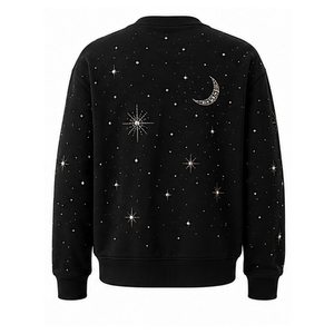 Sweat-shirts d'hiver pour hommes, unis, avec strass, design numérique, décontracté, luxe, streetwear, écologiques, séchage rapide, confort, coton/polyester - Product Image 1