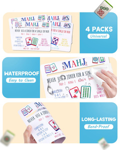 4 unidades de Marcadores de Líneas de Mahjong Americano Moderno, Accesorios de Mahjong, Regalos, Superposiciones para Lectura Guiada para TDAH y Dislexia - Product Image 3