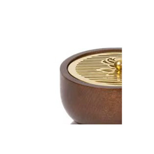 Exquisito Quemador de Incienso de Madera con Tapa Metálica Decorativa, un Adorno Compacto y Elegante para la Decoración y Fragancia de tu Hogar - Product Image 5