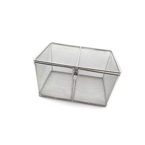 Cesta de malla de alambre tejida para esterilización, bandeja para autoclave, contenedor de almacenamiento de acero inoxidable para limpieza de instrumentos quirúrgicos médicos - Product Image 1